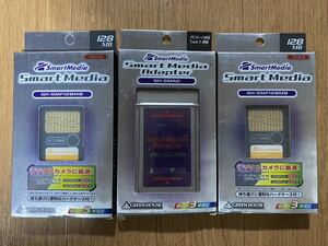 動作未確認ジャンク GREEN HOUSE Smart Media 128MB 2枚+アダプタセット GH-SMF128MB GH-SMAD