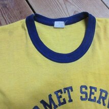 80s USA製　Tシャツ　XＬ　黄色　EATING TEAM 　グルメ　アメカジ　古着 ab404_画像10