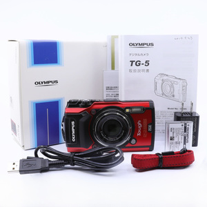 ＜良品＞ OLYMPUS デジタルカメラ Tough TG-5 レッド