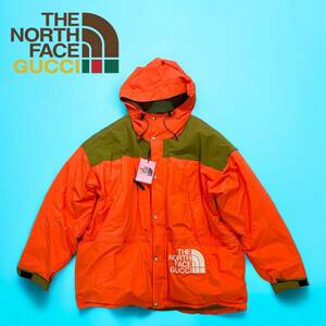 3XLサイズ 新品未使用 THE NORTH FACE GUCCI ノースフェイス グッチ 人気 コラボ ダウン ジャケット 2トーン 保温 レア 700FP 正規品