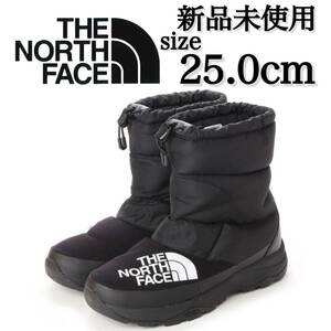 新品未使用 THE NORTH FACE 25.0cm ノースフェイス NUPTSE DOWN BOOTIE ヌプシ ダウン ブーツ 冬靴 保温 ブラック 黒 箱無し 正規品