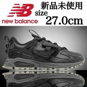 新品未使用 New Balance 27.0cm ニューバランス X-RACER UTILITY エックスレーサー フルグレインレザー ブラック 黒 MSX90 箱無し 正規品