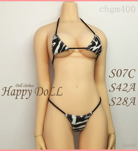 TBLeague 【Happy Doll】S07C/S42A/S28A ゼブラ ビキニ 1/6 Phicen ファイセン