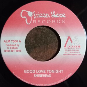 名曲 / Shinehead / Good Love Tonight / 7inch / USプレス / Reggae / Lovers / DARKER SHADE OF BLACK Riddim / Michael Jackson カバー 