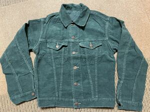 古着 リーバイス Levis コーデュロイ　長袖 ジージャン70s デニム 中古 アウター Gジャン ジャケ　ビンテージ　緑系