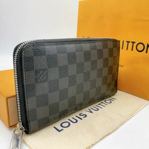 A2271【極美品】LOUIS VUITTON ルイヴィトン ダミエ グラフィット ジッピーオーガナイザー　ラウンドファスナー　長財布　N63077/CA0170