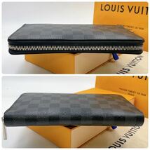 A2271【極美品】LOUIS VUITTON ルイヴィトン ダミエ グラフィット ジッピーオーガナイザー　ラウンドファスナー　長財布　N63077/CA0170_画像6