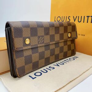 A2298【外観美品】LOUIS VUITTON ルイヴィトン ダミエ ポルトフォイユ　アコルディオン　長財布　二つ折り財布　ウォレット　N60002/TH0095