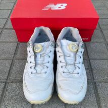 ☆1円スタート☆ ニューバランスゴルフ MGB574 26.5cm ホワイト/シルバー BOA NEW BALANCE GOLF_画像1