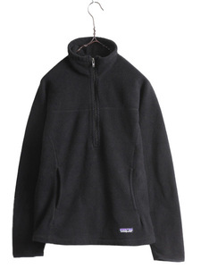 08年製 パタゴニア シンチラ マースピアル フリース ジャケット レディース M / Patagonia アウトドア プルオーバー ハーフジップ ブラック