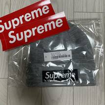 22FW Supreme New Era Box Logo Beanie Heather Grey シュプリーム ニューエラ ボックス ロゴ ビーニー ヘザー グレー_画像2