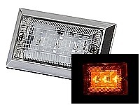 LED3 ハイパワーフラットマーカーランプNEO（ネオ）DC12v/24v共用　アンバー（クリアーレンズ仕様）No.534502│