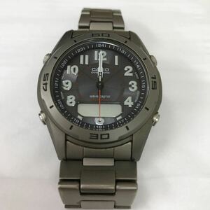 45　中古　CASIO　カシオ　OVERLAND　オーバーランド　腕時計　wave ceptor　0AW-100TDJ　ジャンク【電池切れ】