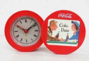 A013★Coca-Cola コカ・コーラ コカコーラ enjoy クォーツ 置き時計 目覚まし時計 Coke Date 稼働品★11