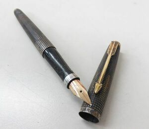 A048★PARKER パーカー 万年筆 スターリングシルバー ペン先 14K F USA 現状品★12