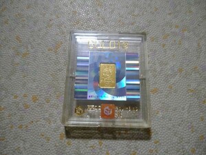  田中貴金属　　 GOLD K24 純金　インゴット　1g 1.0g 999.9 ゴールドバー本物　　東京ユニオンサーキュレーション　1　ケース入り　金