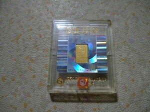 徳力本店製　 GOLD K24 純金　インゴット　1g 1.0g 999.9 ゴールドバー本物　　東京ユニオンサーキュレーション　1　ケース入り　金