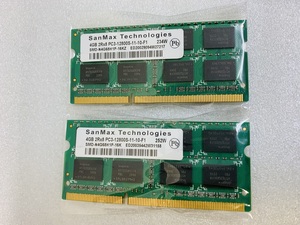 SANMAX 2Rx8 PC3-12800S 4GB 2枚組 8GB DDR3 ノートPC用 メモリ 204ピン DDR3-1600 4GB 2枚 DDR3 LAPTOP RAM