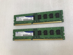 TEAM PC3-12800U 8GB 2枚組 1セット 16GB DDR3 デスクトップ用 メモリ 240ピン ECC無し DDR3-1600 8GB 2枚で 16GB DDR3 DESKTOP RAM