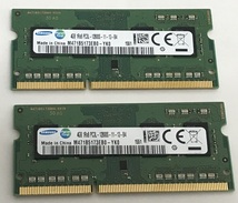 SAMSUNG 1Rx8 PC3L-12800S 4GB 2枚で 8GB DDR3L ノートPC用 メモリ 204ピン DDR3L-1600 4GB 2枚で 8GB DDR3L LAPTOP RAM_画像1