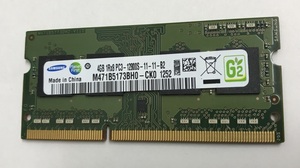 SAMSUNG 1rx8 PC3-12800S 4GB DDR3-1600 4GB DDR3 ノートパソコン用メモリ DDR3 LAPTOP-RAM