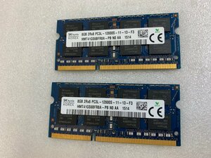 SK HYNIX 2RX8 PC3L-12800S 8GB 2枚組 1セット 16GB DDR3 ノートパソコン用メモリ 204ピン ECC無し DDR3L-1600 8GB 2枚で 16GB DDR3L LAPTO