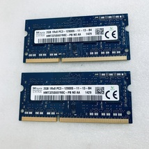 SK HYNIX 1Rx8 PC3-12800S 4GB 2GB 2枚組 1セット 4GB DDR3 ノートPC用 メモリ 204ピン DDR3-1600 2GB 2枚 4GB DDR3 LAPTOP RAM_画像1