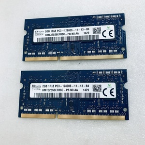 SK HYNIX 1Rx8 PC3-12800S 4GB 2GB 2枚組 1セット 4GB DDR3 ノートPC用 メモリ 204ピン DDR3-1600 2GB 2枚 4GB DDR3 LAPTOP RAM
