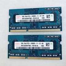 HYNIX 1Rx8 PC3-12800S 4GB 2GB 2枚で4GB DDR3 ノートPC用 メモリ 204ピン DDR3-1600 2GB 2枚 4GB DDR3 LAPTOP RAM_画像1
