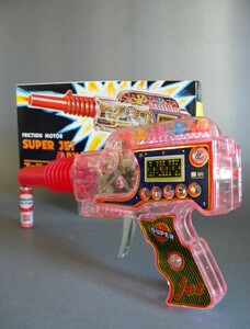 当時物 ★★宇宙戦争 SPACE GUN 日本製KO 作動良好 スケルトン !! 回転歯車 メカ 発火爆音 スペースガン ROBOT★★未使用 デッドストック 2