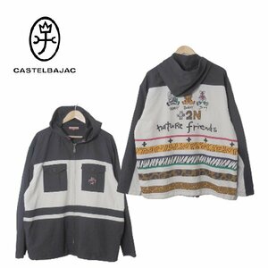 カステルバジャック CASTELBAJAC +2 NATURE■パーカージャケット■5■ブラック×オフホワイト系 ※NK3n17177