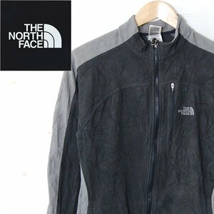 ノースフェイスTHE NORTH FACE■フリース ジップジャケット バイカラー ロゴ刺しゅう■M■グレー ※NK3d14070