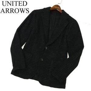 UNITED ARROWS ユナイテッドアローズ 秋冬 ウール混★ UASB ジャガード パイル テーラード ジャケット Sz.S　メンズ グレー　C3T10761_B#N