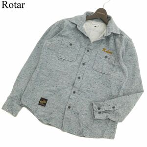 Rotar ローター 秋冬 ロゴ刺繍★ 長袖 ワーク ネル シャツ Sz.M　メンズ　C3T10737_B#B