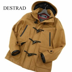 DESTRAD RUPERT ルパート 秋冬 フード着脱可【牛革 レザー使い★】メルトンウール ダッフルコート Sz.M　メンズ　C3T10846_B#N