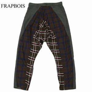 FRAPBOIS フラボア 秋冬 ストレッチ マルチチェック★ ムーン サルエル パンツ Sz.2　メンズ　C3B04452_B#Q