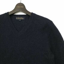 Brooks Brothers ブルックスブラザーズ 秋冬【スコットランドラム ウール100%★】ニット セーター Sz.S　メンズ ネイビー　C3T10876_B#K_画像2