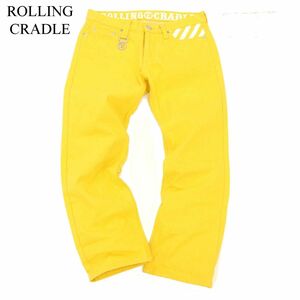 ROLLING CRADLE ローリングクレイドル 通年 プリント★ ストレート カラーデニム パンツ ジーンズ Sz.M　メンズ ロリクレ　C3B04023_A#R