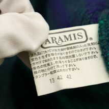 高級★ ARAMIS アラミス 秋冬 アルパカMIX★ ウール ニット ボーダー柄 セーター Sz.L　メンズ 緑 × ネイビー　C3T11181_C#K_画像7