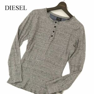 DIESEL ディーゼル 通年 長袖 ヘンリーネック★ カットソー ロンTシャツ Sz.XS　メンズ グレー　C3T11277_C#F