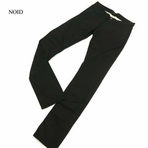 NOID. ノーアイディー 通年 スリムストレート ツイル ワーク パンツ Sz.3　メンズ 黒　C3B04589_C#R