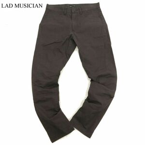 LAD MUSICIAN ラッドミュージシャン 通年 撥水加工★ テーパード ツイル パンツ Sz.42　メンズ グレー 日本製　C3B04583_C#R