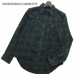 米国製★ ENGINEERED GARMENTS エンジニアードガーメンツ 長袖 ウエスタン★ チェック ソフト ネル シャツ Sz.S　メンズ　C3T11270_C#C