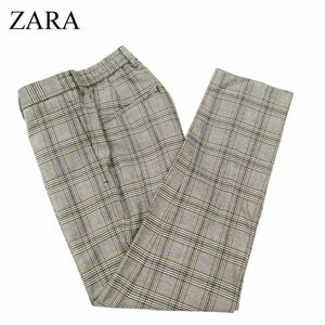 ZARA ザラ マン 通年 現行タグ★ チェック柄 スラックス パンツ Sz.S　メンズ　C3B04656_C#R