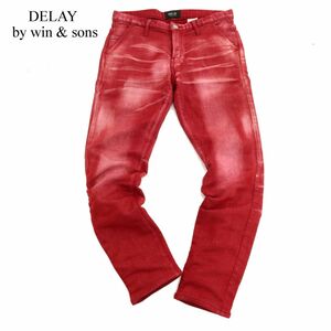 DELAY by win & sons ウィンアンドサンズ USED加工★ スキニー スウェット デニム パンツ ジーンズ Sz.2　メンズ 日本製　C3B04648_C#R