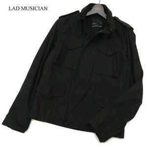 LAD MUSICIAN ラッドミュージシャン 通年 フード内蔵★ M-65 ミリタリー フィールド ジャケット ブルゾン Sz.44　メンズ 黒　C3T11687_C#O