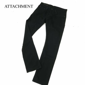 ATTACHMENT アタッチメント 通年 ストレッチ スキニー★ ブラック デニム パンツ ジーンズ Sz.2　メンズ 黒 日本製　C3B04766_C#R