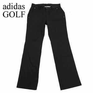 adidas GOLF アディダス ゴルフ 通年 ロゴ刺繍★ ストレッチ ブーツカット パンツ Sz.76　メンズ 黒　C3B04727_C#R