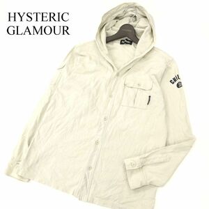 90s★ビンテージ HYSTERIC GLAMOUR ヒステリックグラマー 通年 長袖 フーディー シャツ ジャケット Sz.FREE　メンズ　C3T11738_C#O