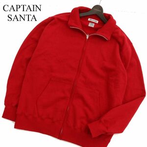 CAPTAIN SANTA キャプテンサンタ 通年 スウェット ジップアップ ジャケット ブルゾン Sz.XL　メンズ 日本製 赤　C3T11836_C#I